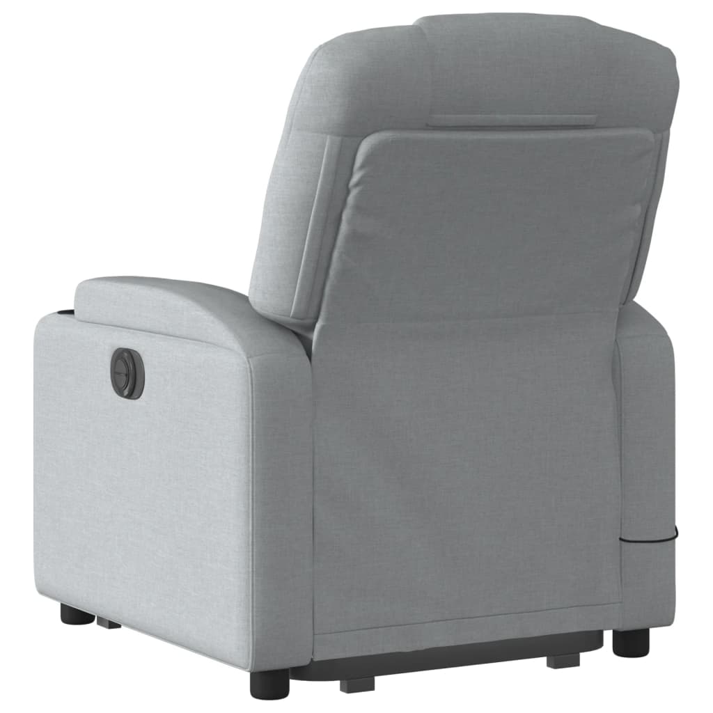 TEVION Electric Stand up Massage Recliner Chair Light Gray Fabric
