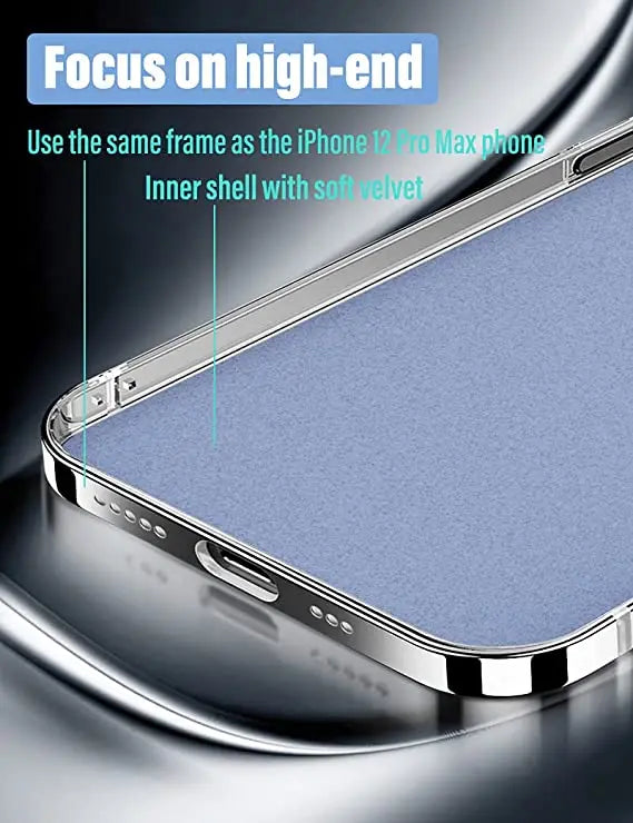 TEVION Carbon Fiber Stainless Steel Metal Coated Bumper Cases