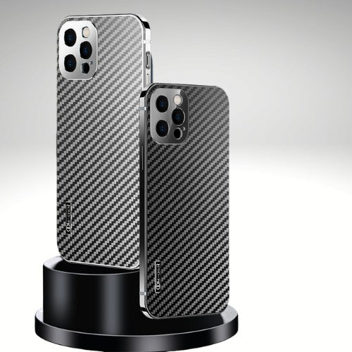 TEVION Carbon Fiber Stainless Steel Metal Coated Bumper Cases
