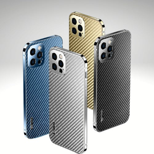 TEVION Carbon Fiber Stainless Steel Metal Coated Bumper Cases
